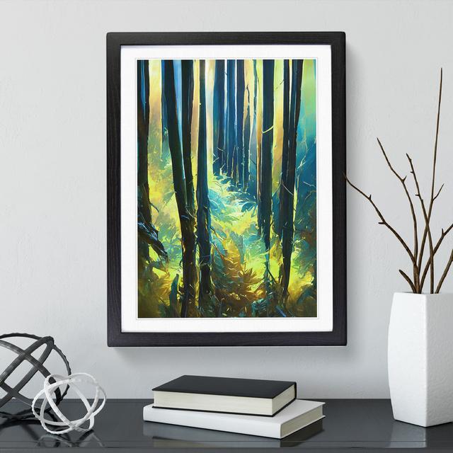 An Artistic Forest No.5 - Single Picture Frame Painting Alpen Home Size: 34cm H x 25cm W x 2cm D, Frame Colour: Black on Productcaster.