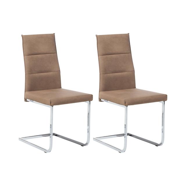 Polsterstuhl-Set Kyler (Set of 2) Metro Lane Polsterfarbe: Beige on Productcaster.