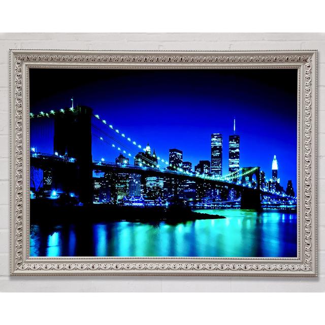 New York City Blue Nights - Single Picture Frame Art Prints Bright Star Size: 21cm H x 29.7cm W x 3cm D on Productcaster.