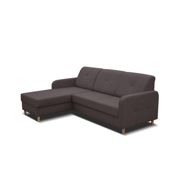 Sleeper Corner Sofa EUFurniFuture Upholstery Colour: Brown, Orientation: Left Hand Facing on Productcaster.