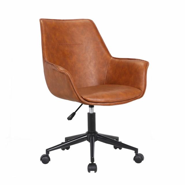 Leyland Desk Chair Fernleaf Upholstery Colour: Brown on Productcaster.