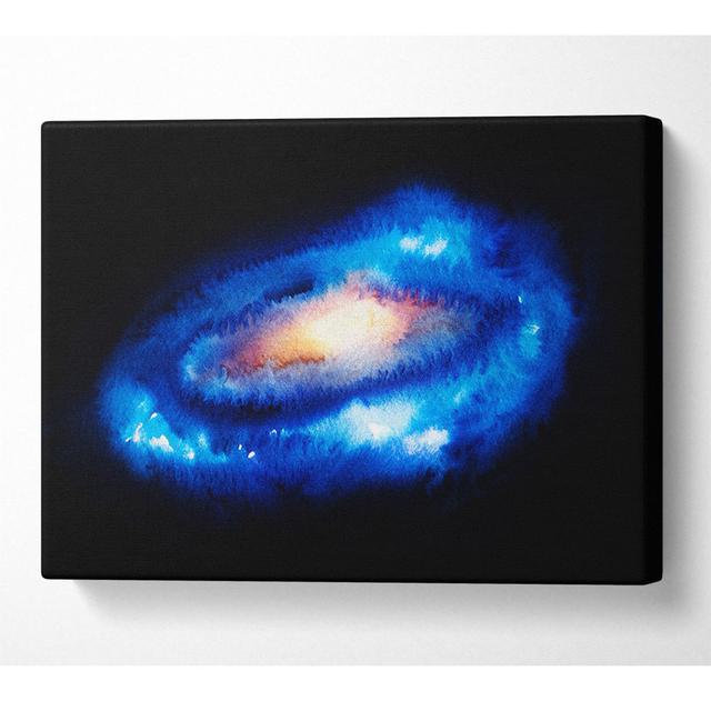 Blue Star Explosion Canvas Watercolour Latitude Run Size: 50.8cm H x 81.3cm W x 10cm D on Productcaster.