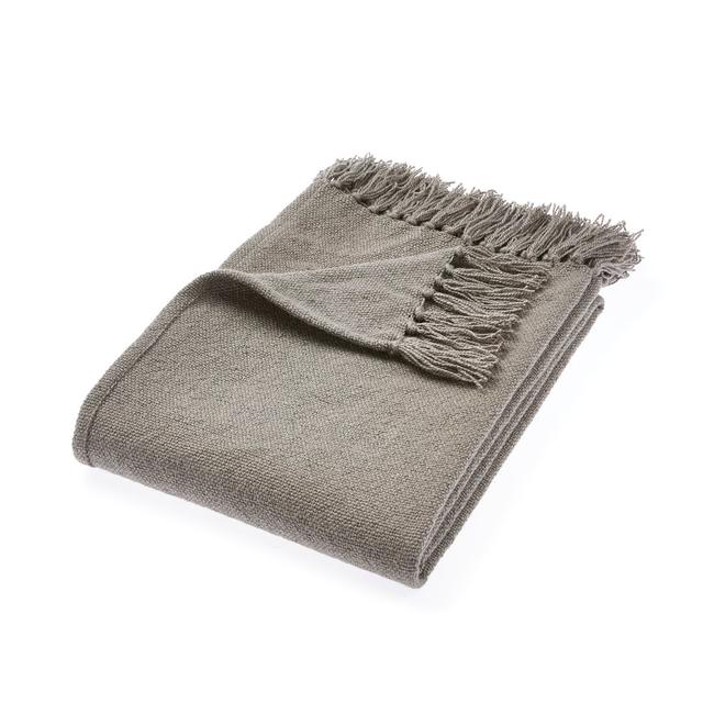 Aleeah Woven Plain Throw Brayden Studio Colour: Warm Grey on Productcaster.