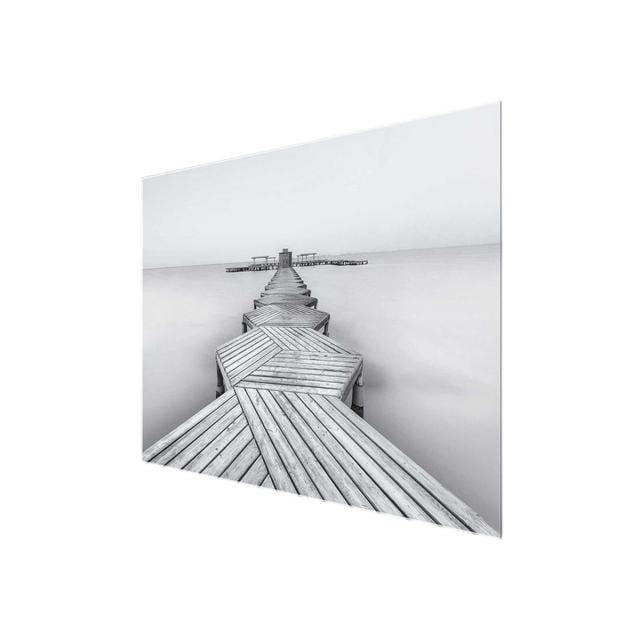 Wooden Pier - Photograph Print on Glass East Urban Home Size: 60 cm H x 80 cm W on Productcaster.