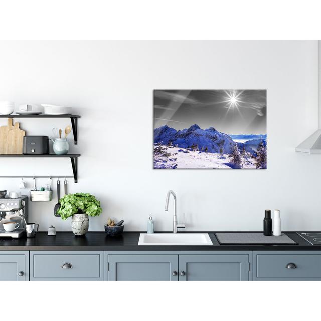 Snowy Tannheim Valley - Unframed Photograph on Glass Union Rustic Size: 70cm H x 100cm W x 0.4cm D on Productcaster.