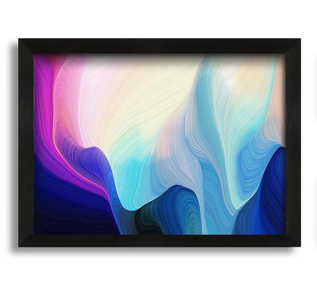 Dropping Colour and Waves - Picture Frame Graphic Art on Canvas Metro Lane Size: 30cm H x 42cm W x 10cm D on Productcaster.