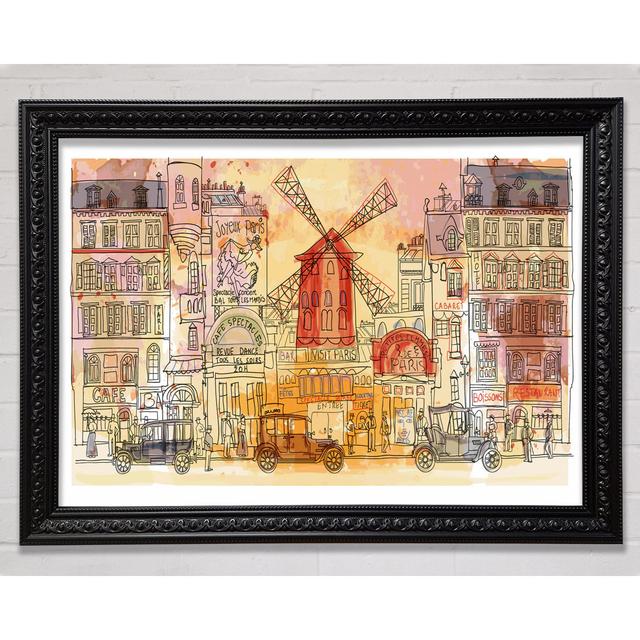 Moulin Rouge Paris Framed Print Rosalind Wheeler Size: 84.1cm H x 118.9cm W x 3cm D, Format: Black Framed Paper on Productcaster.