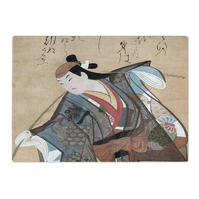 Tempered Glass Male in Robes by Kaigetsudo Ando Chopping Board East Urban Home Size: 28.5 cm x 20 cm on Productcaster.