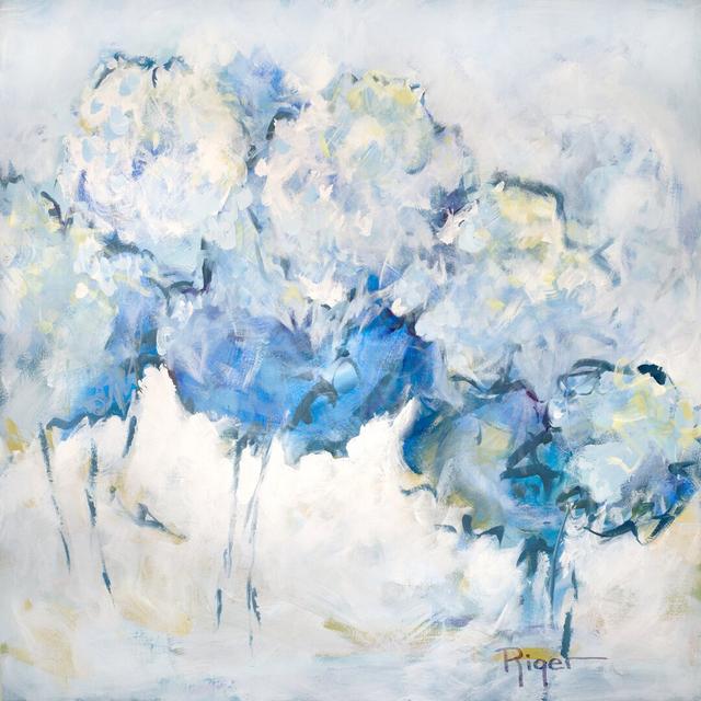 Hydrangeas On My Mind IV by Sue Riger - Wrapped Canvas Painting Rosalind Wheeler Size: 122cm H x 122cm W on Productcaster.