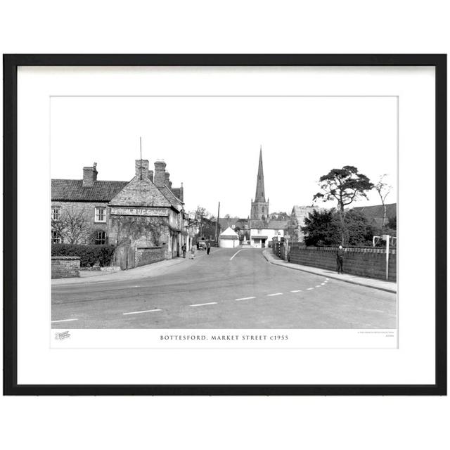 'Bottesford, Market Street C1955' - Picture Frame Photograph Print on Paper The Francis Frith Collection Size: 48.4cm H x 63.6cm W x 2.3cm D on Productcaster.