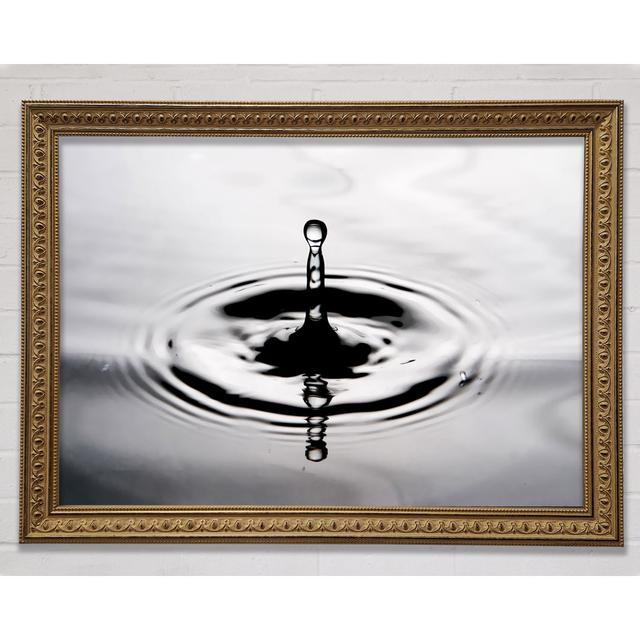 Grey Water Splash Framed Print Ebern Designs Size: 42cm H x 59.7cm W x 3cm D on Productcaster.