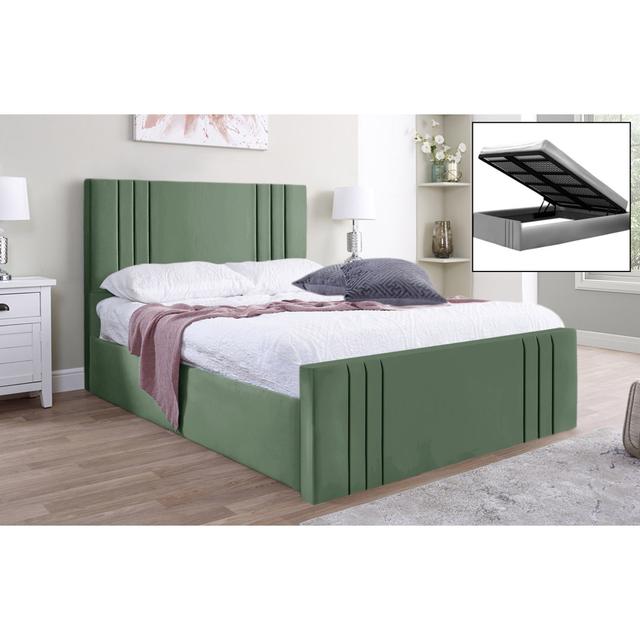 Mishayla Storage Bed Ebern Designs Size: 135 x 190 cm, Colour: Duck Egg on Productcaster.