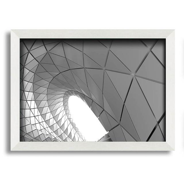 Annachiara Swirl of Geometric Shapes on Building - Single Picture Frame Art Prints Latitude Run Size: 29.7cm H x 42cm W x 10cm D on Productcaster.