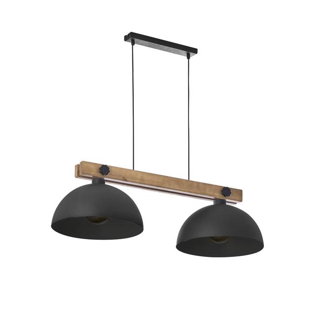 Oslo 2 - Light Stainless Steel Kitchen Island Pendant HowHomely Shade Colour: Black/Brown on Productcaster.