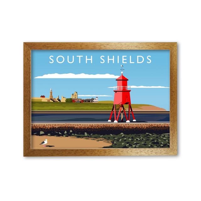 South Shields by Richard O'Neill - Single Picture Frame Print 17 Stories Frame Options: Honey Oak, Size: 21 cm H x 29.7 cm W on Productcaster.