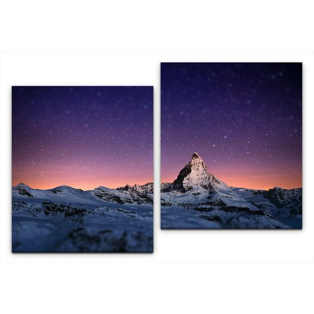 2-tlg. Leinwandbilder-Set Matterhorn Schweiz East Urban Home on Productcaster.