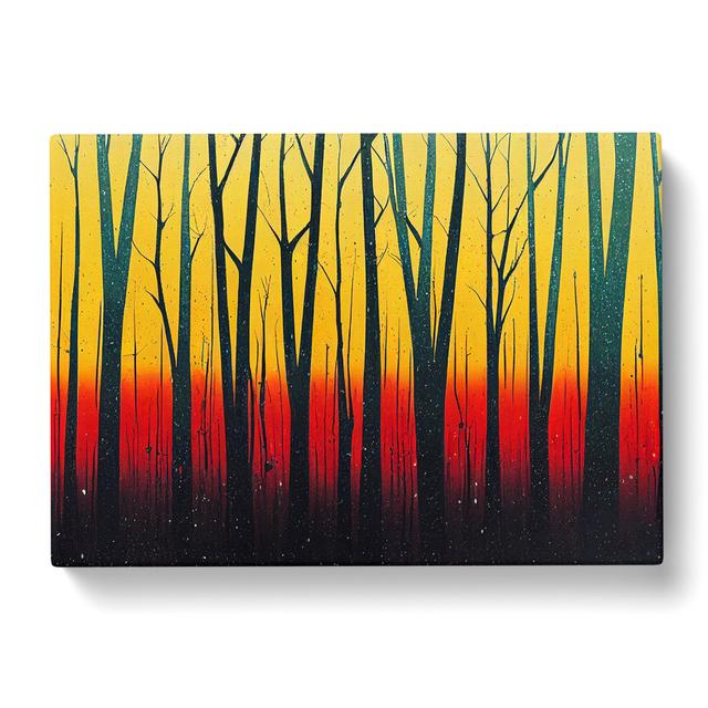 Splashed Forest Vol.3 Abstract - Wrapped Canvas Painting Alpen Home Size: 35cm H x 50cm W x 3cm D on Productcaster.