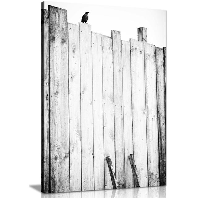 Panther Print Fine Art Prints Black & White Lonely Raven Wall Artistic Framed Canvas Print, Pictures For Home Walls, Bedroom, Living Room & Bathroom D on Productcaster.