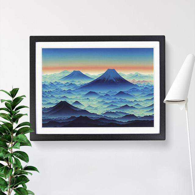 Righteous Japanese Mountains - Picture Frame Graphic Art Alpen Home Frame Colour: Black Framed, Size: 46cm H x 64cm W x 2cm D on Productcaster.