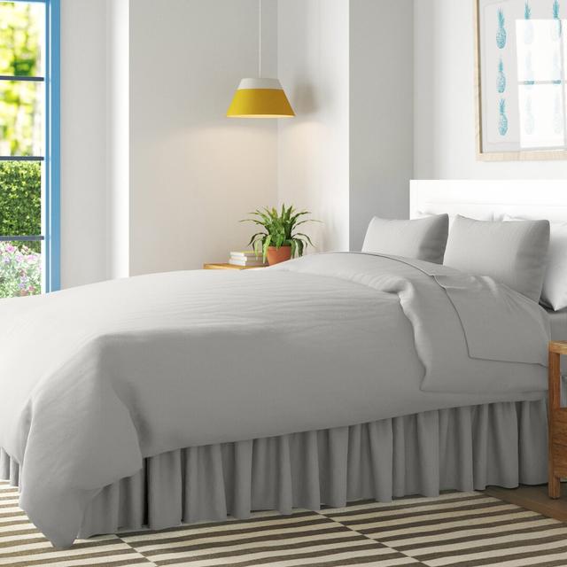 Bed Skirt 180 Bed Valance Wayfair Basics Colour: Forest, Size: King (5') on Productcaster.