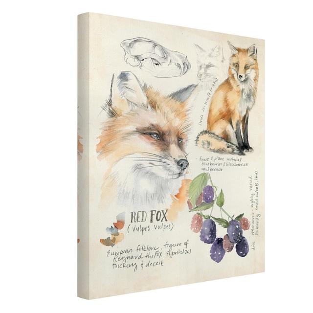 Wilderness Journal Fox - Wrapped Canvas Painting Union Rustic Size: 100cm H x 75cm W on Productcaster.