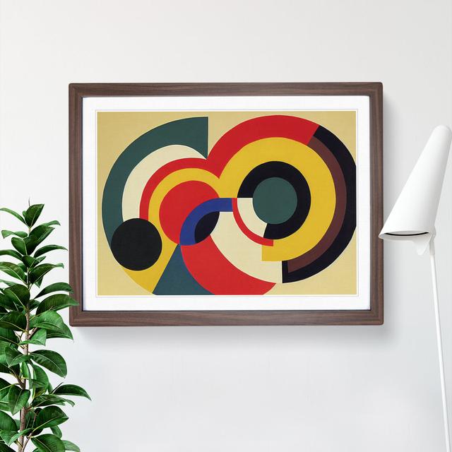 Bold Modern Abstract - Single Picture Frame Print Metro Lane Frame Colour: Walnut Framed, Size: 46cm H x 64cm W x 2cm D on Productcaster.