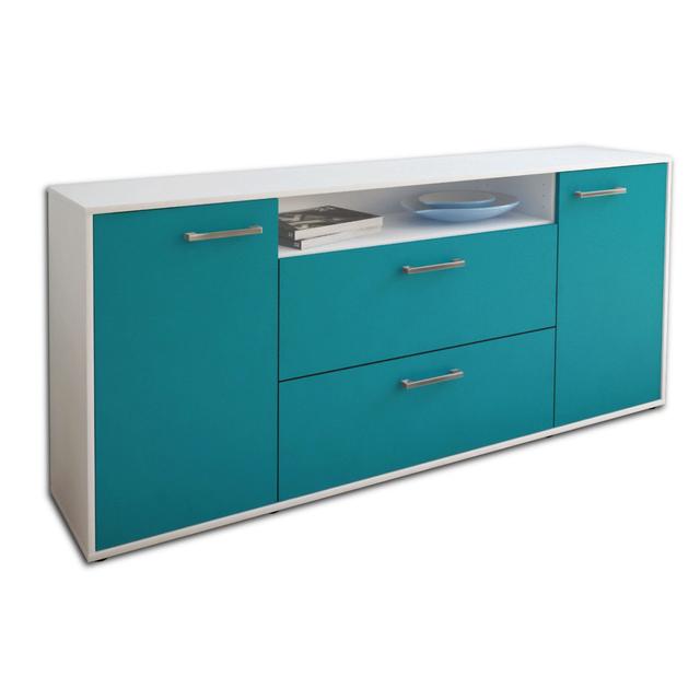 180cm Wide Sideboard 17 Stories Colour: Turquoise/White on Productcaster.