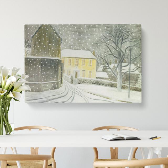 Halstead Road In Snow by Eric Ravilious - Wrapped Canvas Painting East Urban Home Size: 35cm H x 50cm W x 3cm D on Productcaster.