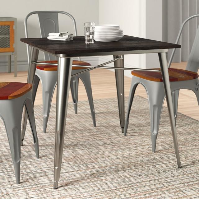 80.01 Cm Dining Table Trent Austin Design Table Base Colour: Metallic on Productcaster.