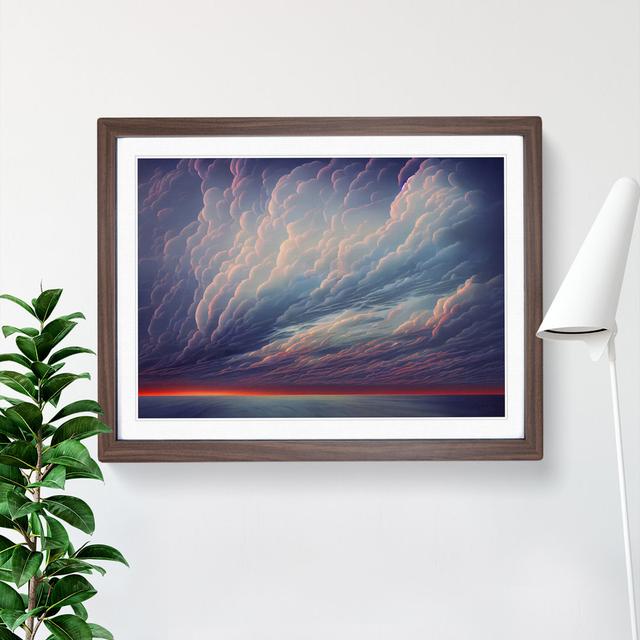 Clouds at Sunset Vol.2 - Picture Frame Graphic Art Marlow Home Co. Size: 46cm H x 64cm W x 2cm D, Frame Colour: Walnut on Productcaster.