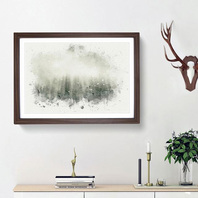 Moody Forest in Misurina Italy - Picture Frame Graphic Art Print East Urban Home Size: 27cm H x 36cm W x 2cm D, Frame Option: Walnut Framed on Productcaster.