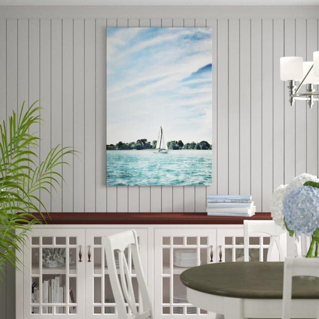 Scene Along the Water I by Golie Miamee - Wrapped Canvas Photograph Print Blue Elephant Size: 122cm H x 81cm W on Productcaster.