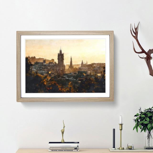 View of Edinburgh from Calton Hill - Picture Frame Painting Print on MDF East Urban Home Size: 62cm H x 87cm W x 2cm D, Frame Option: Oak Framed on Productcaster.