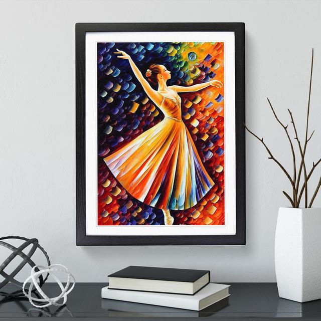 Ballerina Dancer No.3 - Picture Frame Painting Rosdorf Park Frame Colour: Black Framed, Size: 34cm H x 25cm W x 2cm D on Productcaster.