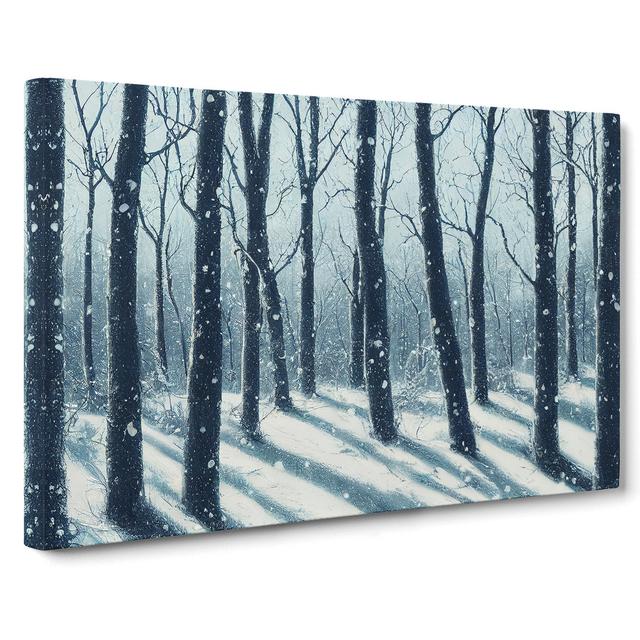 Ingenious Winter Forest - Wrapped Canvas Graphic Art Alpen Home Size: 50cm H x 76cm W on Productcaster.