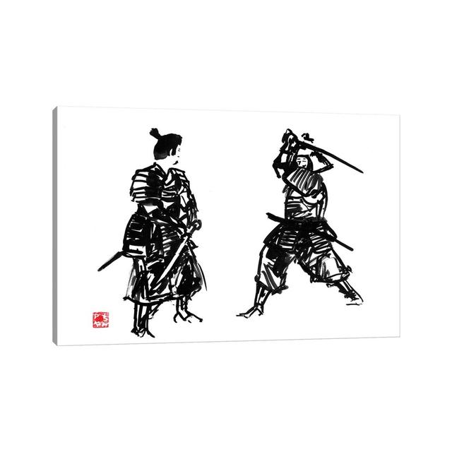 Touching Swords I by Péchane - Print on Canvas Bloomsbury Market Format: Wrapped Canvas, Size: 66.04cm H x 101.6cm W x 3.81cm D on Productcaster.