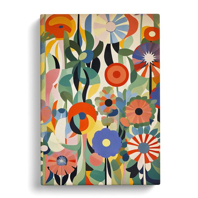 Pinnix Flowers Orphism Style Vol.8 - Wrapped Canvas Graphic Art Marlow Home Co. Size: 76cm H x 50cm W x 3cm D on Productcaster.