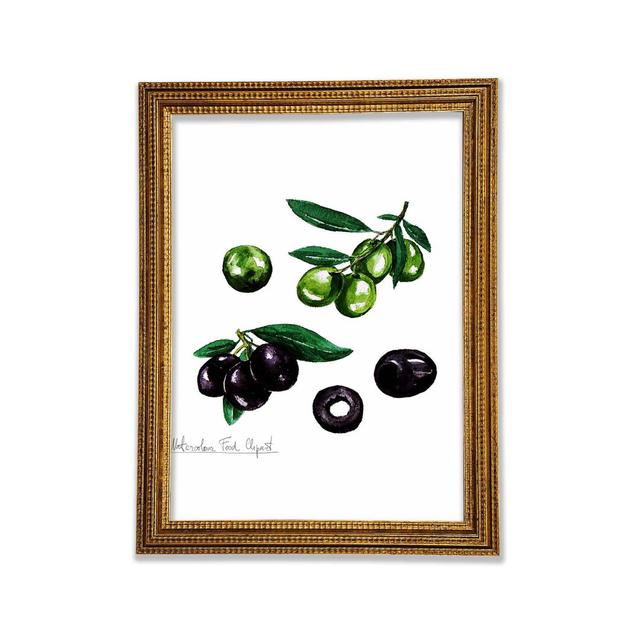 Black And Green Olives - Single Picture Frame Art Prints Rosalind Wheeler Size: 59.7cm H x 42cm W x 3cm D on Productcaster.