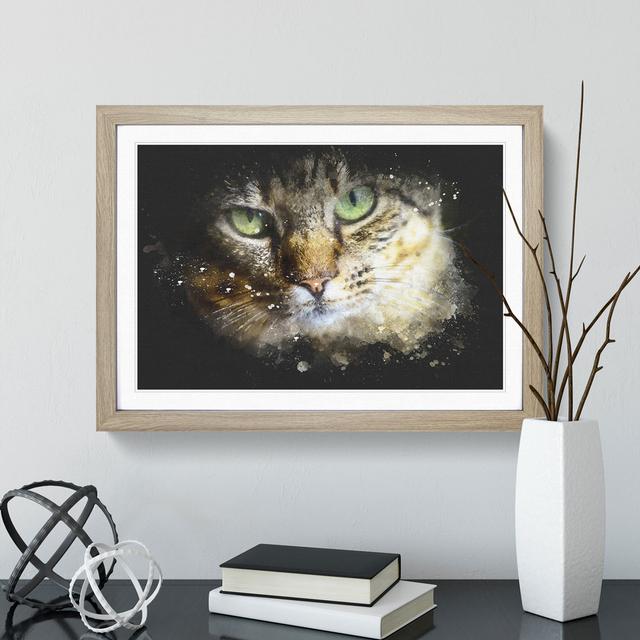 Portrait of a Cat Vol.6 - Picture Frame Graphic Art East Urban Home Frame Option: Oak Framed, Size: 36cm H x 48cm W x 2cm D on Productcaster.