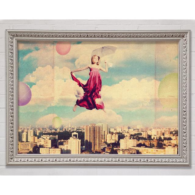 The Lady Umbrella Framed Print Bright Star Size: 59.7cm H x 84.1cm W x 3cm D on Productcaster.