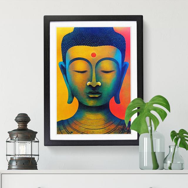 Buddha Collage - Single Picture Frame Graphic Art Latitude Vive Size: 34cm H x 25cm W, Format: Black Framed on Productcaster.