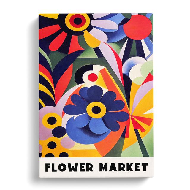 Retro Flower Market Exhibition No.5 - Wrapped Canvas Print George Oliver Size: 60cm H x 40cm W x 3cm D on Productcaster.