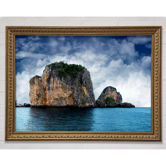 Ocean Island Storm - Print Bright Star Size: 84.1cm H x 118.9cm W on Productcaster.