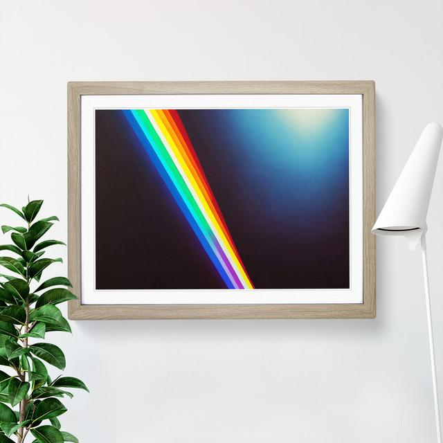 XH1022-7314X Rainbow Bolt - Single Picture Frame Print Metro Lane Size: 46cm H x 64cm W x 2cm D, Frame Colour: Oak Framed on Productcaster.