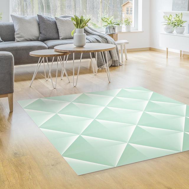 Square Gromling Geometric Machine Woven Area Rug East Urban Home Rug Size: Square 140cm on Productcaster.