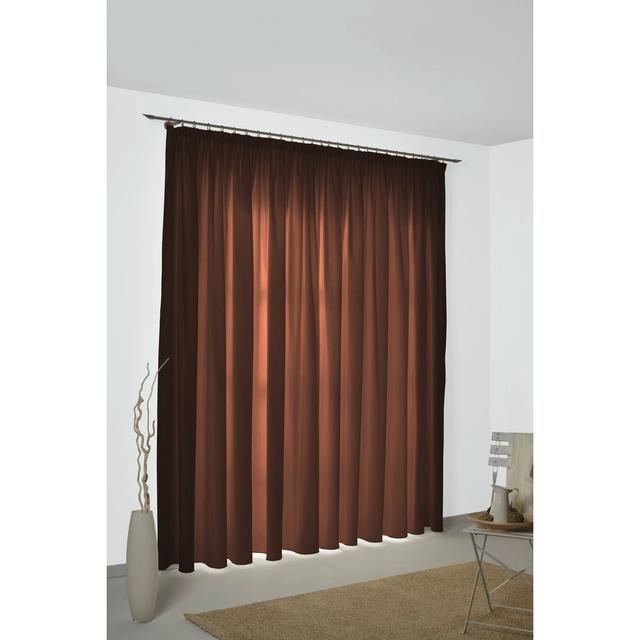 Marybel Curtain Panel Panel Ebern Designs Panel Size: 132W x 245D cm, Colour: Brown on Productcaster.