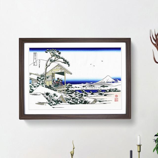 Tea House at Koishikawa by Katsushika Hokusai - Picture Frame Art Print East Urban Home Frame Option: Walnut Framed, Size: 48cm H x 65cm W x 2cm D on Productcaster.