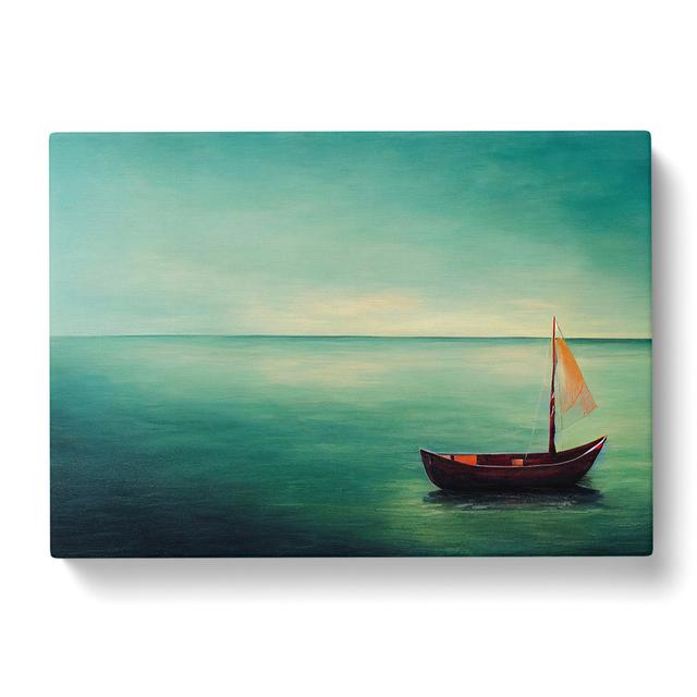 Boat Sailing - Wrapped Canvas Painting Breakwater Bay Size: 50cm H x 76cm W x 3cm D on Productcaster.