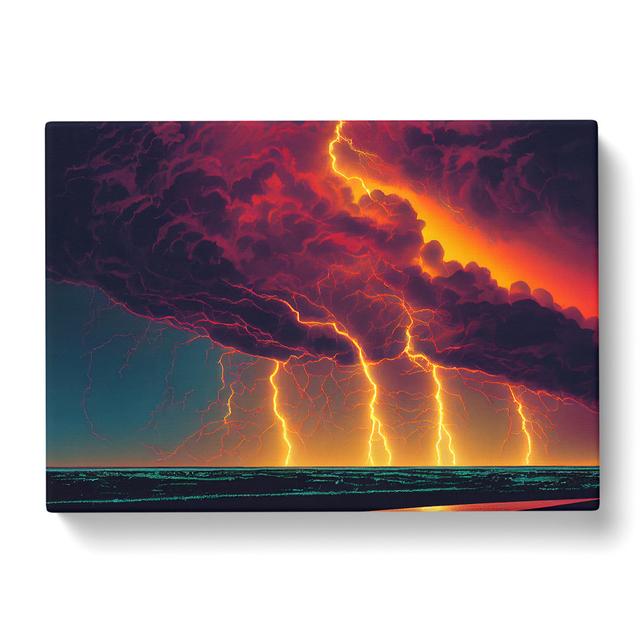 Passionate Thunderstorm House of Hampton Size: 35cm H x 50cm W x 3cm D on Productcaster.