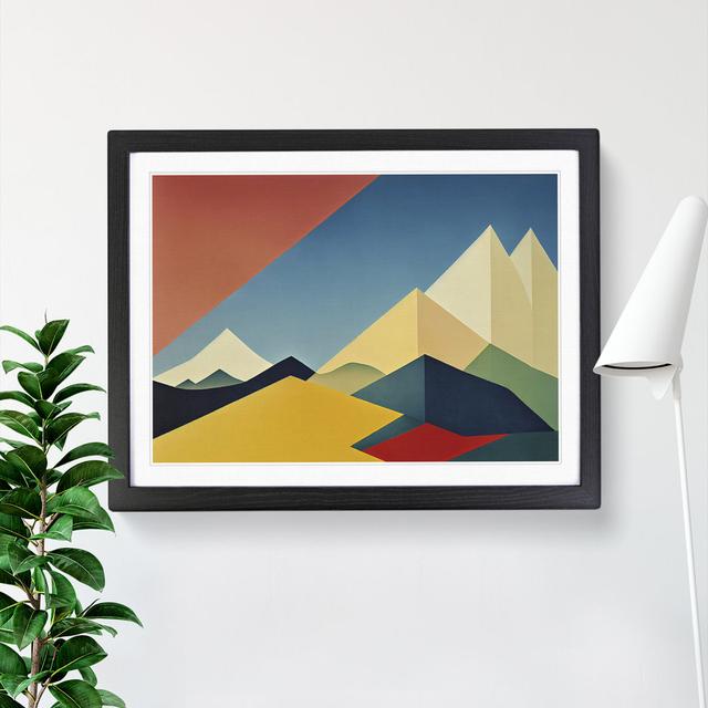 Abstract Mountain Range Vol.2 - Picture Frame Graphic Art Metro Lane Frame Colour: Black, Size: 25cm H x 34cm W x 2cm D on Productcaster.